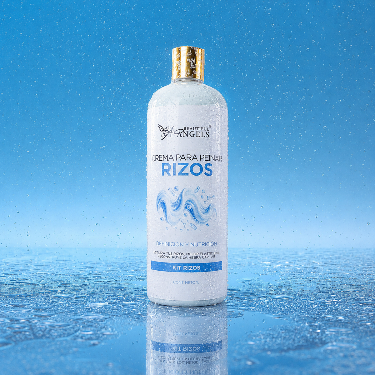 Crema para Peinar Rizos Beautiful Angels: Control, Definición y Movimiento Natural · Combate el Daño por Procesos Químicos, Rizos Vibrantes, Definidos y Llenos de Vida
