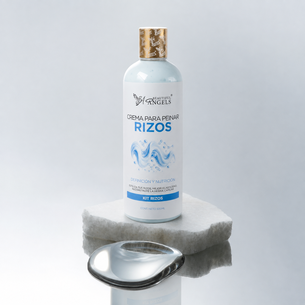 Crema para Peinar Rizos Beautiful Angels: Control, Definición y Movimiento Natural · Combate el Daño por Procesos Químicos, Rizos Vibrantes, Definidos y Llenos de Vida