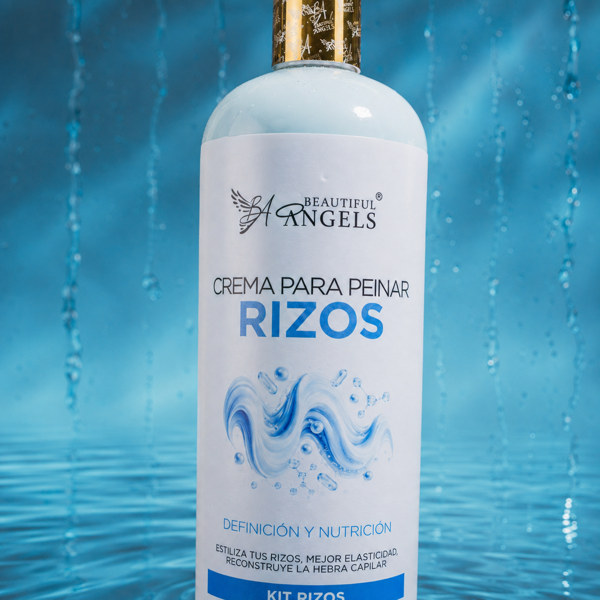 Crema para Peinar Rizos Beautiful Angels: Control, Definición y Movimiento Natural · Combate el Daño por Procesos Químicos, Rizos Vibrantes, Definidos y Llenos de Vida