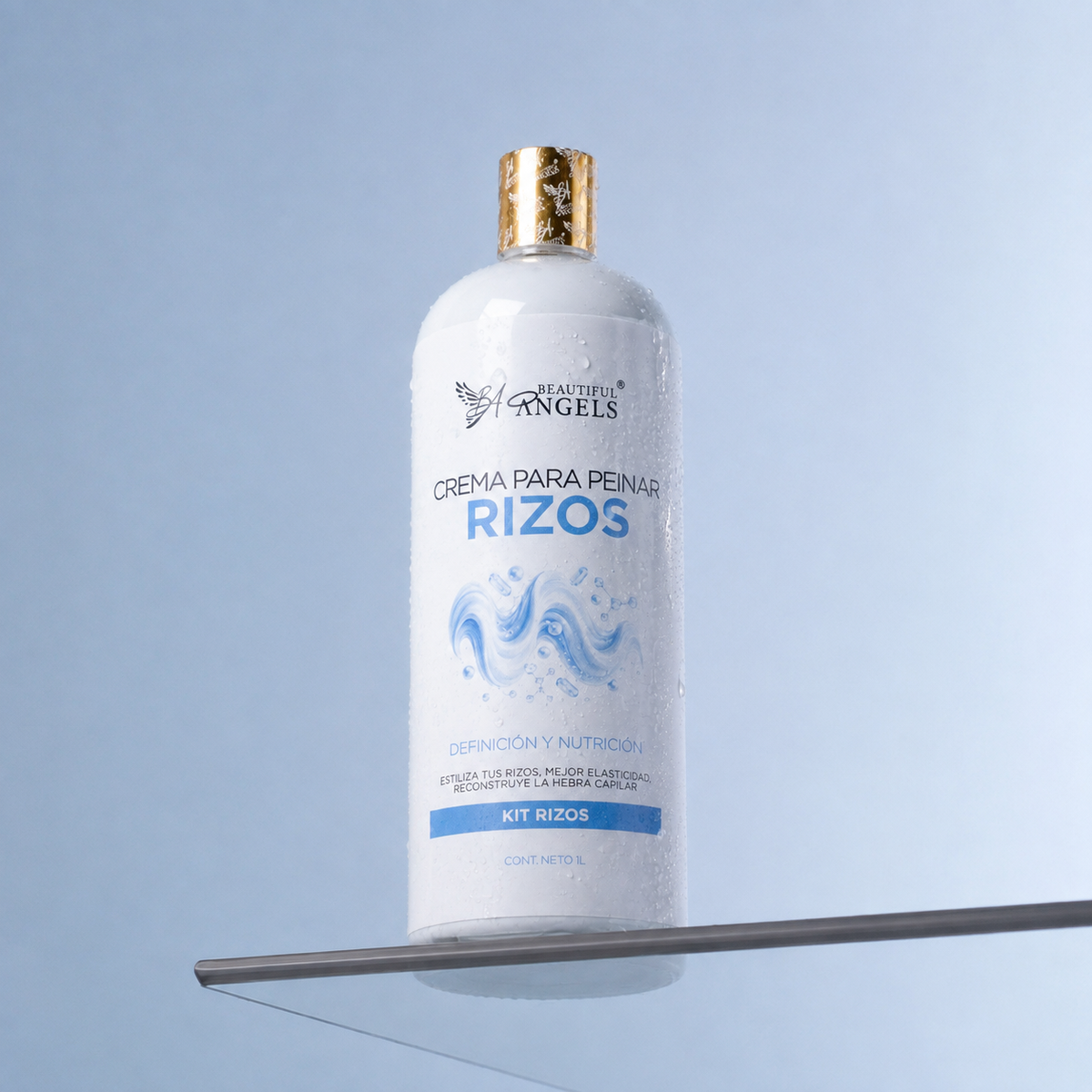 Crema para Peinar Rizos Beautiful Angels: Control, Definición y Movimiento Natural · Combate el Daño por Procesos Químicos, Rizos Vibrantes, Definidos y Llenos de Vida