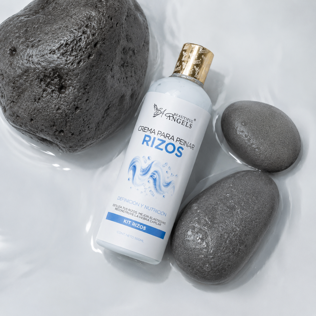 Crema para Peinar Rizos Beautiful Angels: Control, Definición y Movimiento Natural · Combate el Daño por Procesos Químicos, Rizos Vibrantes, Definidos y Llenos de Vida