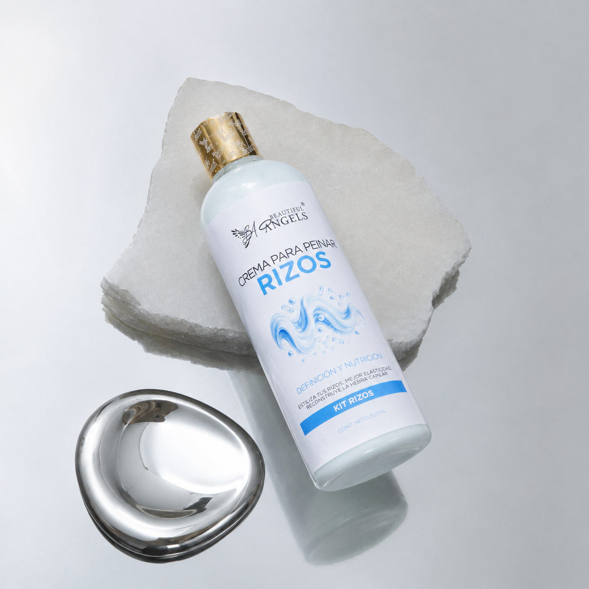 Crema para Peinar Rizos Beautiful Angels: Control, Definición y Movimiento Natural · Combate el Daño por Procesos Químicos, Rizos Vibrantes, Definidos y Llenos de Vida