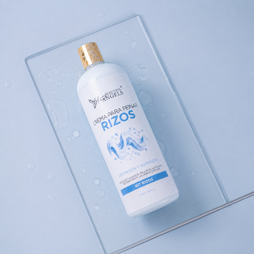 Crema para Peinar Rizos Beautiful Angels: Control, Definición y Movimiento Natural · Combate el Daño por Procesos Químicos, Rizos Vibrantes, Definidos y Llenos de Vida