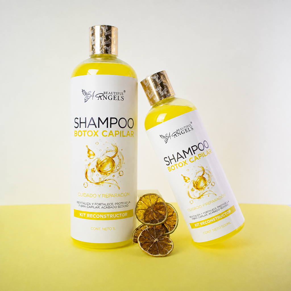 Shampoo Botox Capilar Beautiful Angels: Repara y Fortalece la Fibra Capilar, Controla el Frizz , Aporta Brillo y Vitalidad, Repara y Fortalece