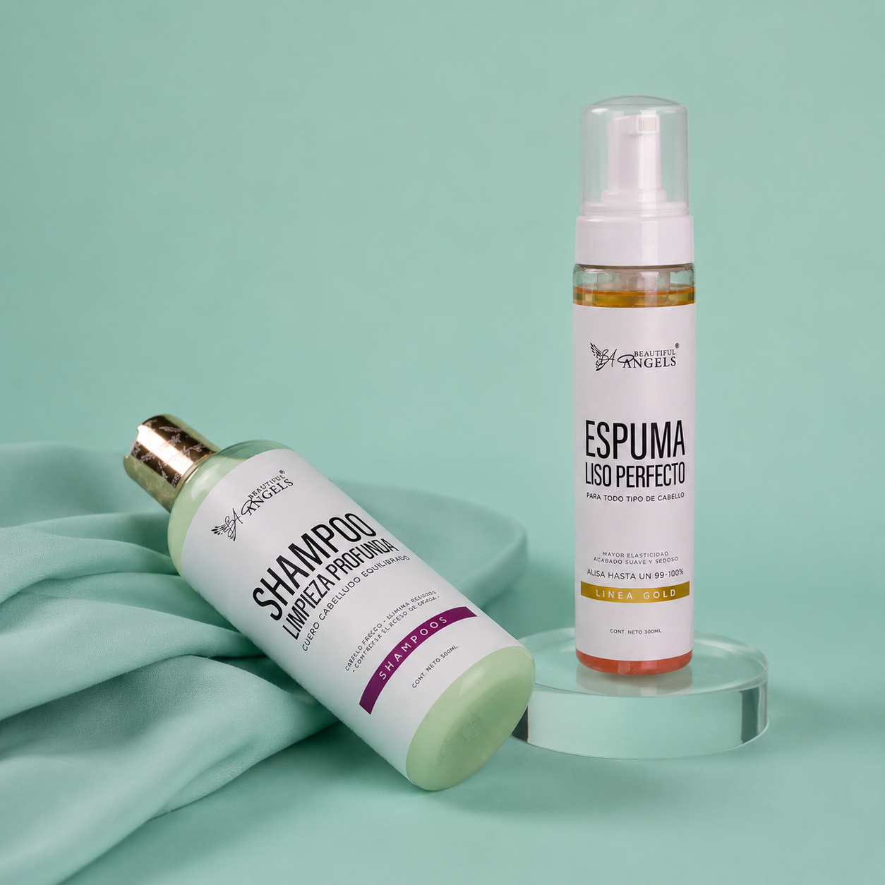 Kit Espuma Liso Perfecto Gold + Shampoo Limpieza Profunda : El cabello liso, brillante y sin frizz que siempre has querido, ahora es posible