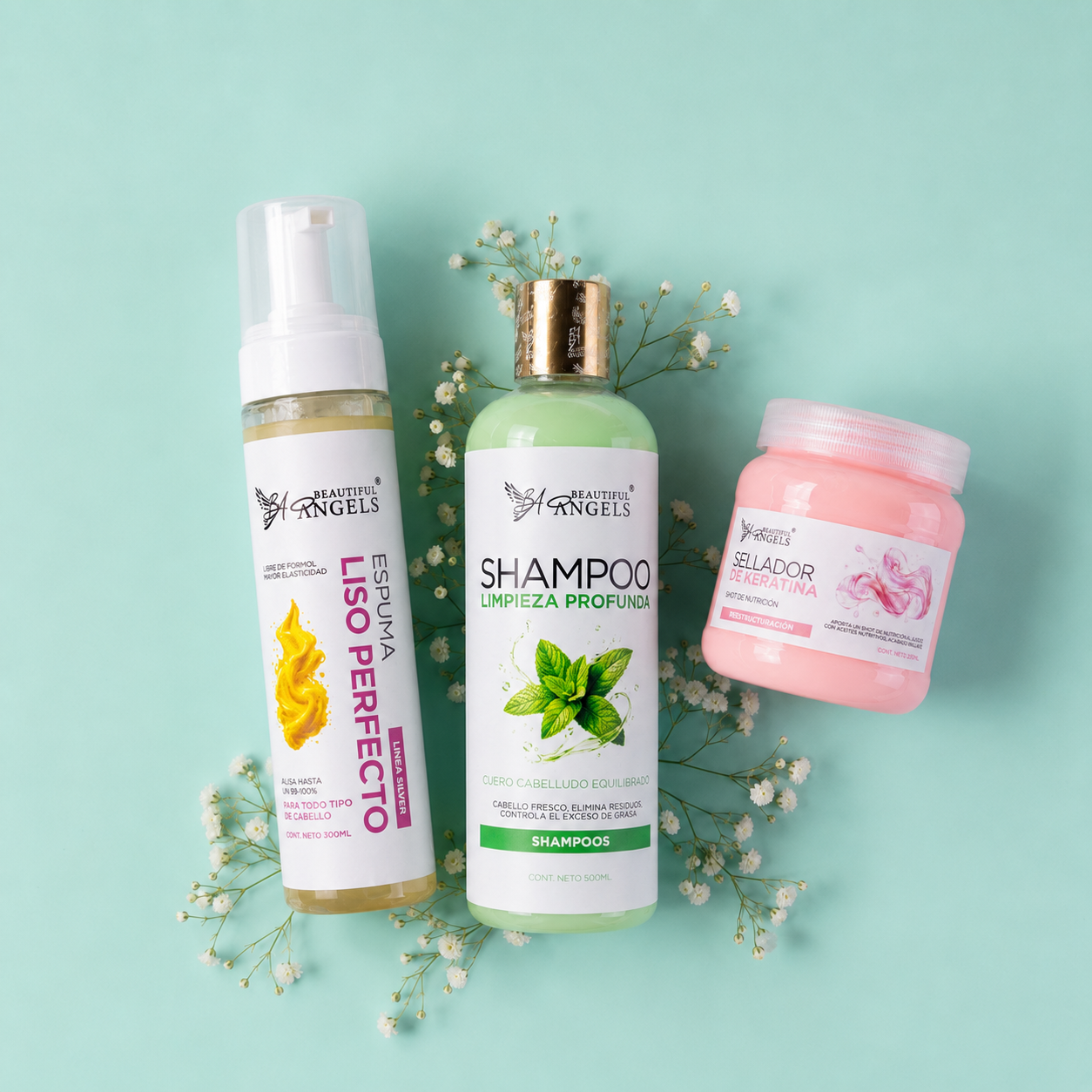 Kit Liso Perfecto en Espuma Silver 300ML + Shampoo Limpieza profunda 500ML + Sellador 250ML