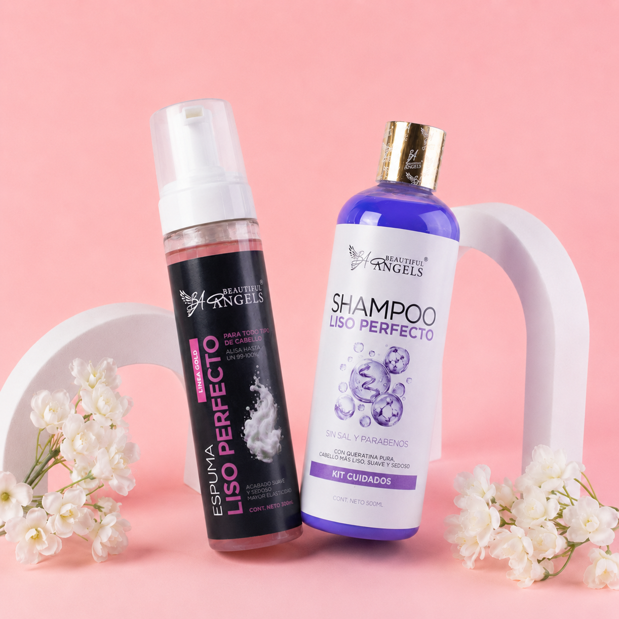 Kit Espuma Liso Perfecto Gold 300 ML+ Shampoo Liso Perfecto 500ML
