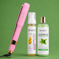 Kit Espuma Liso Perfecto Silver 300ml + Shampoo Limpieza Profunda 500ml + Plancha Beautiful Angels