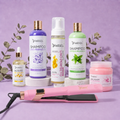 Kit Espuma Liso Perfecto Silver 300ml + Shampoo Limpieza Profunda 500ml + Shampoo Liso Perfecto 500ml + Sellador de Keratina 250ml + Aceite de Argán 100ml + Plancha Beautiful Angels