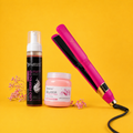 Kit Espuma Liso Perfecto Gold 1L + Sellador de Keratina 250ml + Plancha Beautiful Angels