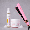 Kit Espuma Liso Perfecto Silver 300ml + Sellador de Keratina 250ml + Plancha Beautiful Angels