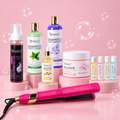 Kit Profesional Espuma Liso Perfecto Gold Beautiful Angels 300ml-Elimina la Ondulación, Nutre, Fortalece y Protege contra el Calor