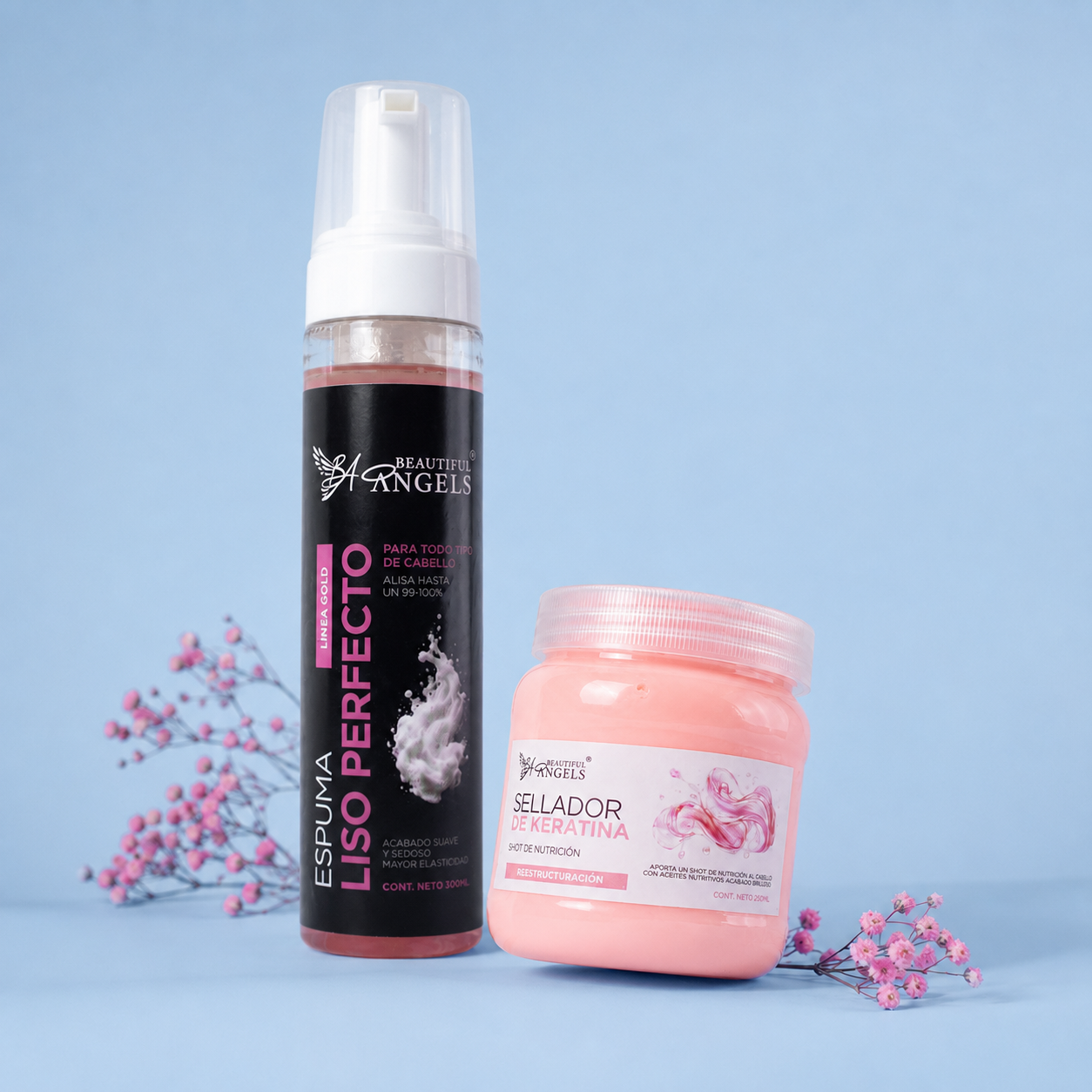 Kit Espuma Liso Perfecto Gold 300 ML + Sellador de Keratina 250 ML