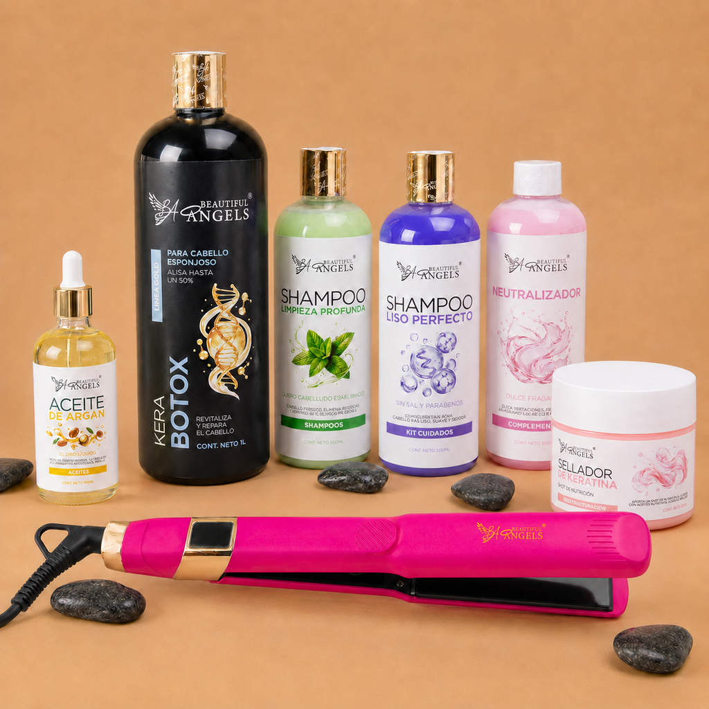 Kit Profesional de KeraBotox Gold  para Todo Tipo de Cabello – Beautiful Angels