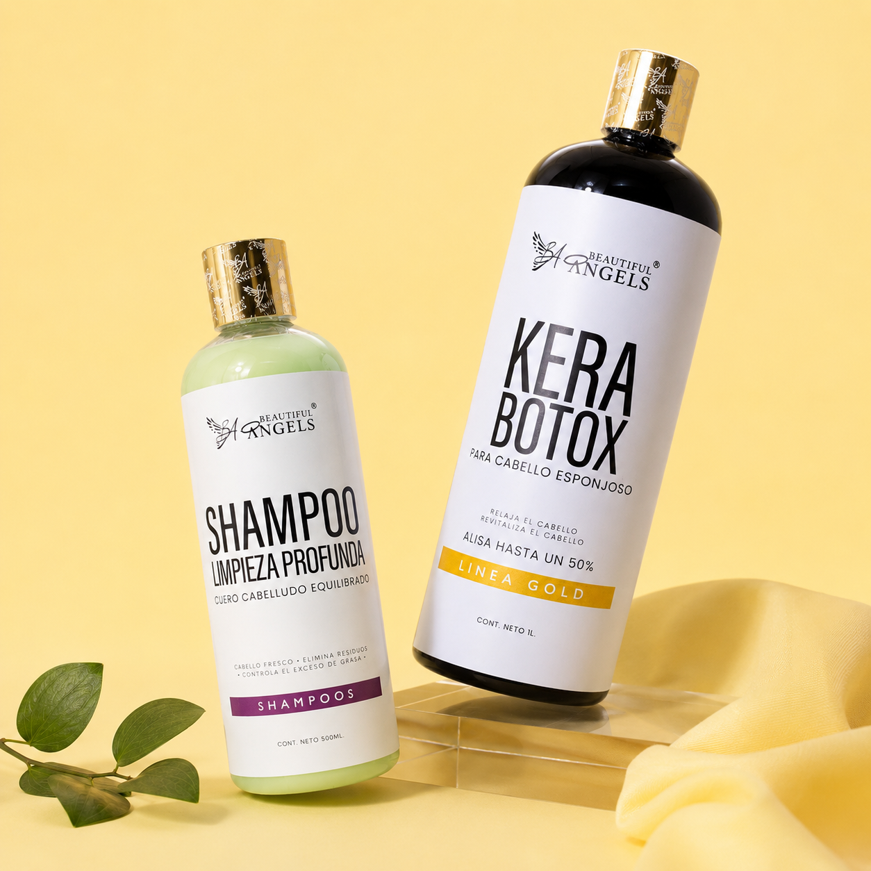Kit Kerabotox Gold + Shampoo Limpieza Profunda: La solución para el cabello seco, esponjoso y sin vida que necesita nutrición profunda