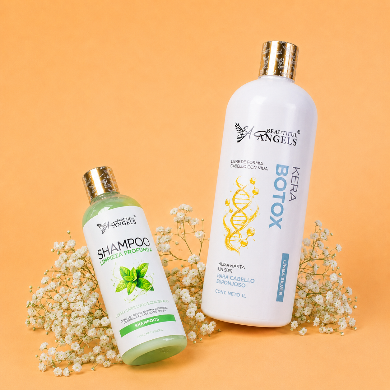 Kit KeraBotox Silver 1L + Shampoo Limpieza Profunda 500ML