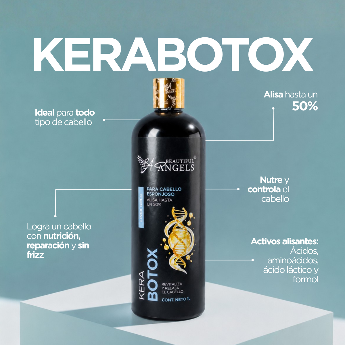 Kerabotox Gold Efecto Rejuvenecedor para Todo Tipo de Cabello – Beautiful Angels