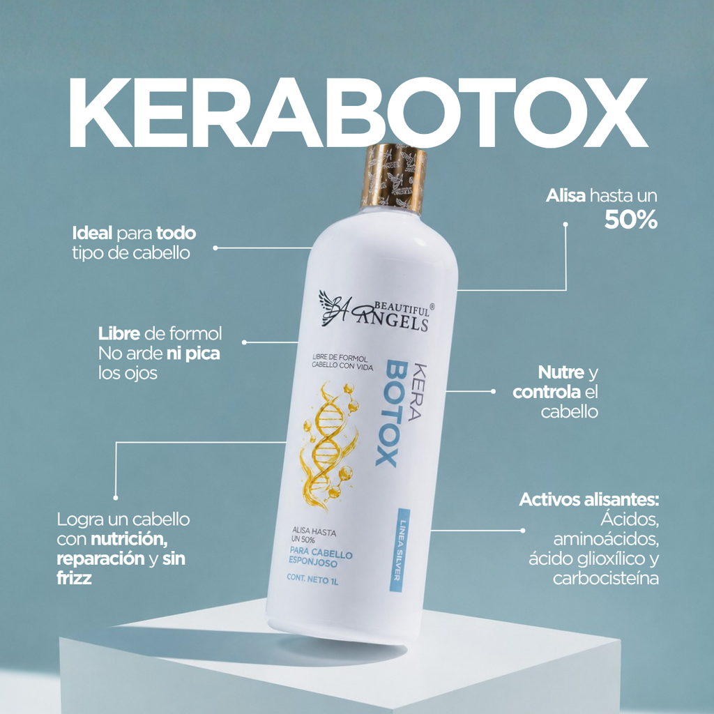 Kerabotox Silver de Beautiful Angels Nutrición, reparación y control del frizz · Hasta 50% de alisado