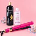 Kit KeraBotox Gold 1L + Neutralizador 500ml + Plancha Beautiful Angels