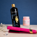 Kit KeraBotox Gold 1L + Sellador de Keratina 250ml + Plancha Beautiful Angels