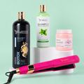 Kit KeraBotox Gold 1L + Shampoo Limpieza 500ml + Sellador de Keratina 250ml + Plancha Beautiful Angels