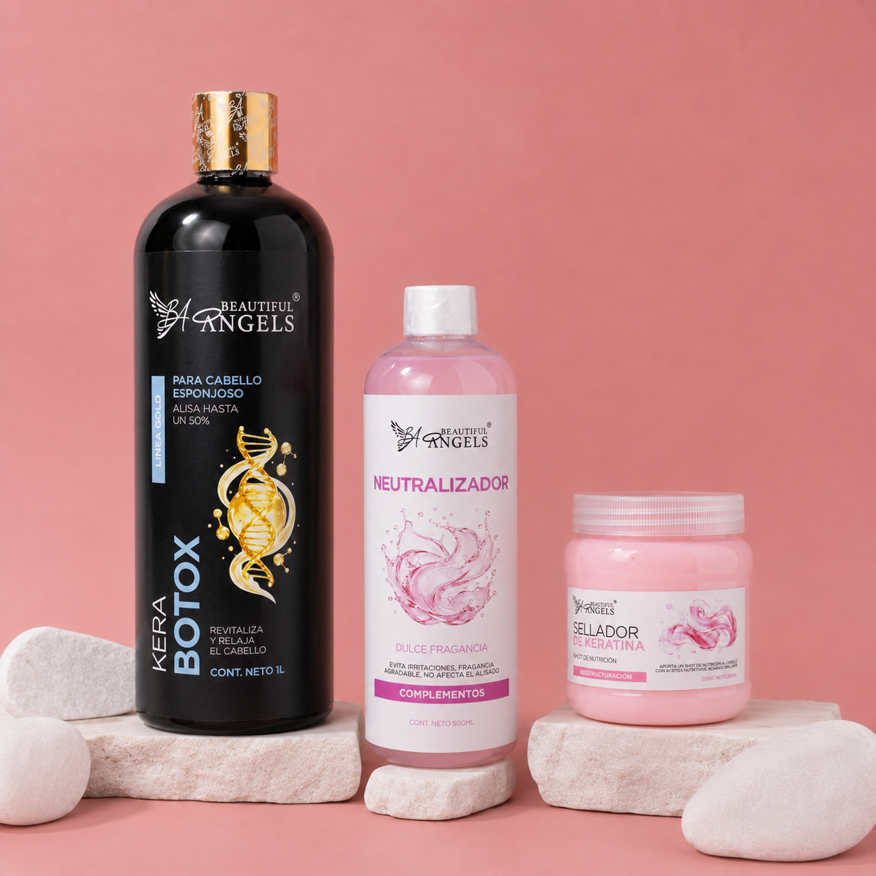 Kit Keratina Brasileña Gold 1L+ Neutralizador 500ML+ Sellador de Keratina 250ML