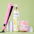 Kit Keragel Ultra Alisante Silver 500ml + Sellador de Keratina 250ml + Plancha Beautiful Angels