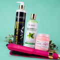 Kit Keragel Ultra Alisante Gold 500ml + Shampoo Limpieza 500ml + Sellador de Keratina 250ml + Plancha Beautiful Angels