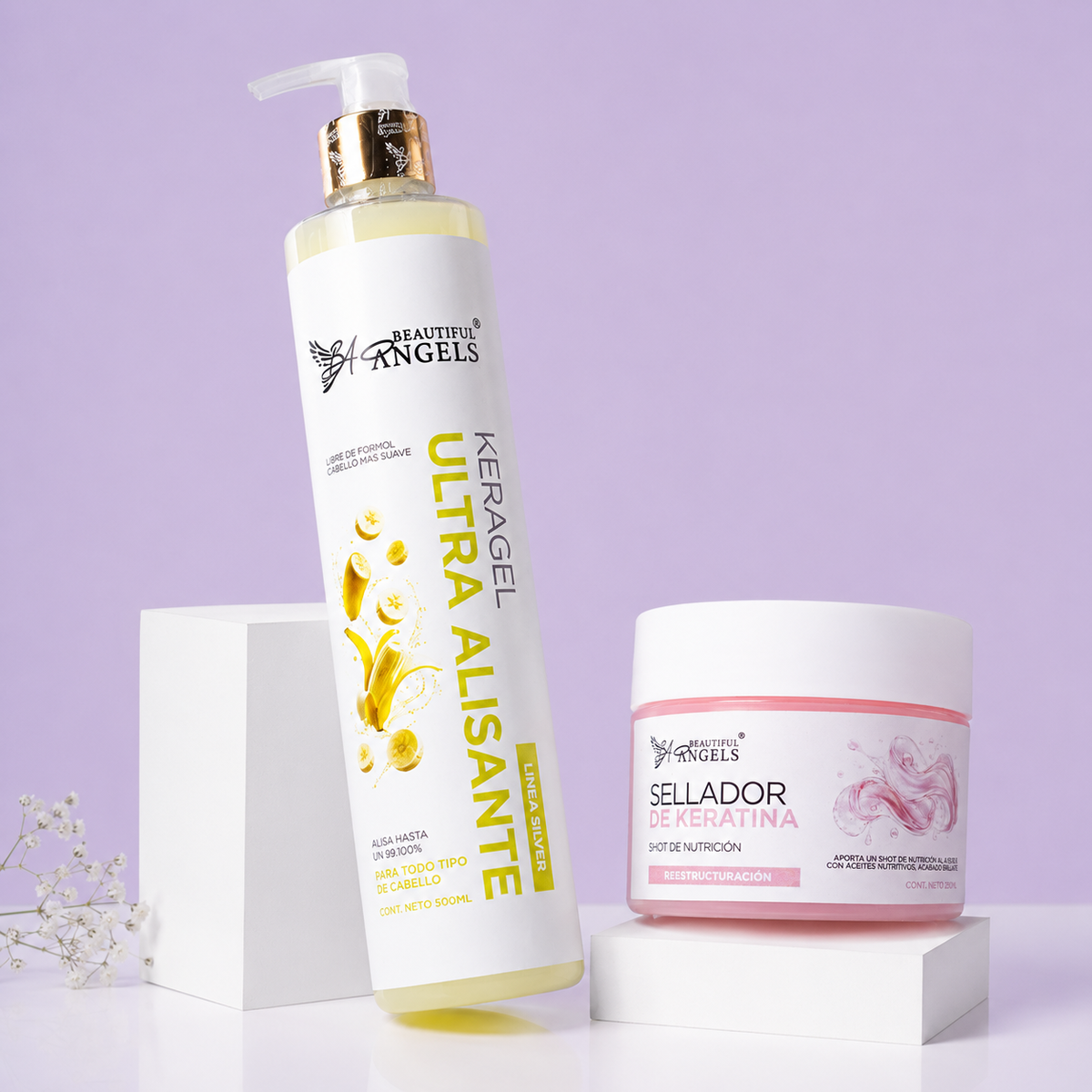Kit Keragel Ultra Alisante Silver 500ML + Sellador de Keratina 250 ML