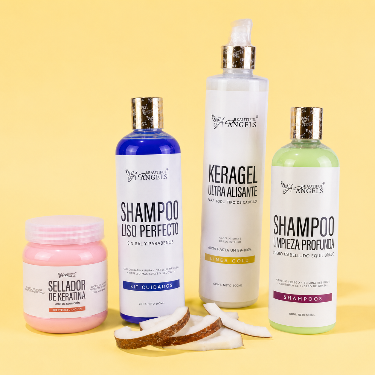 Kit Keragel Ultra Alisante Gold + Shampoo Limpieza Profunda + Sellador de Keratina + Shampoo Liso Perfecto | El Sistema Completo para Olvidarte del Frizz y Disfrutar un Cabello Liso por Meses