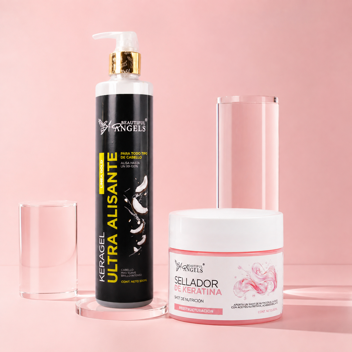 Kit Keragel Ultra Alisante Gold 500 ml + Sellador de Keratina 250 ml