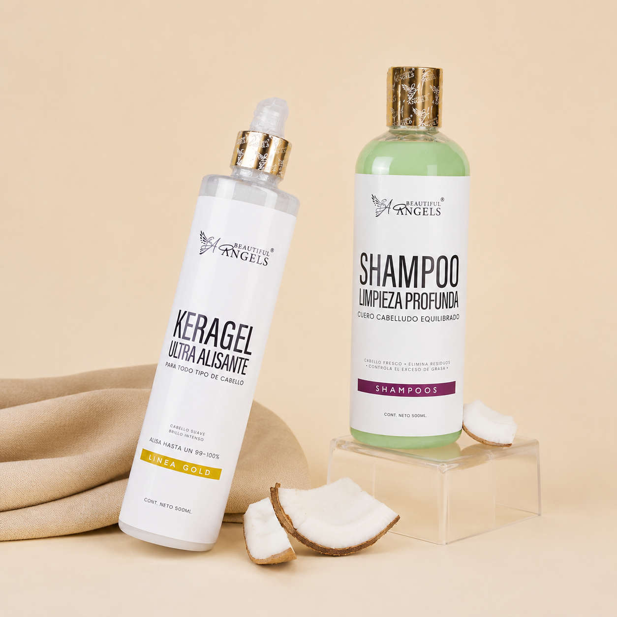 Kit Keragel Ultra Alisante Gold + Shampoo Limpieza Profunda: El sistema profesional para transformar un cabello con frizz, volumen y difícil de controlar