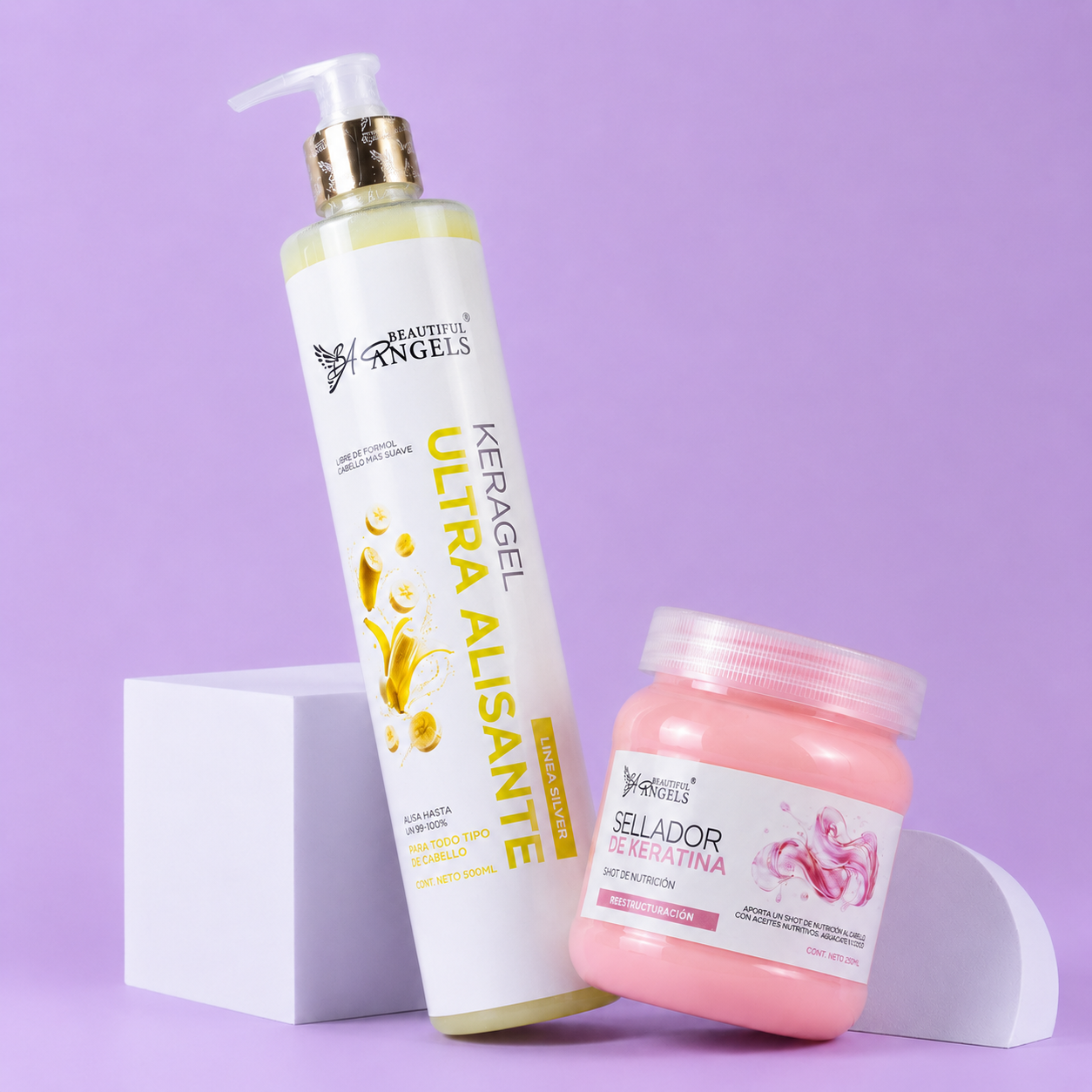 Kit Keragel Ultra Alisante Silver 500ML + Sellador de Keratina 250 ML