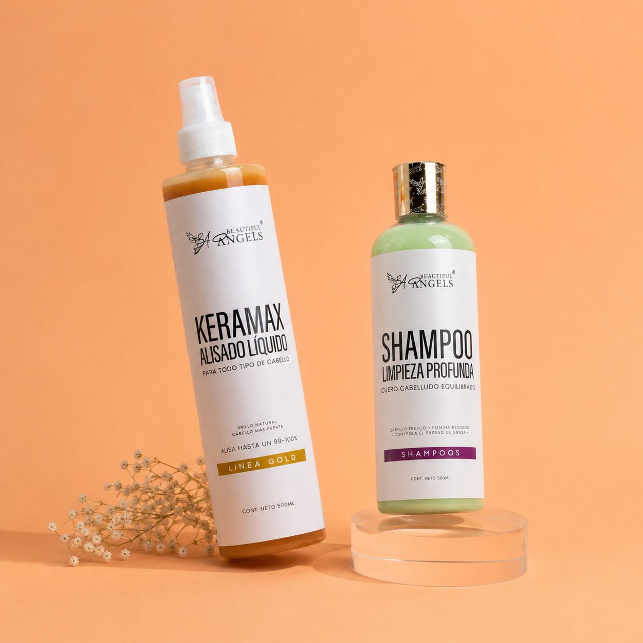 Kit Keramax Alisado Líquido Gold + Shampoo Limpieza Profunda: El sistema completo para conseguir un cabello liso, brillante y libre de frizz durante meses