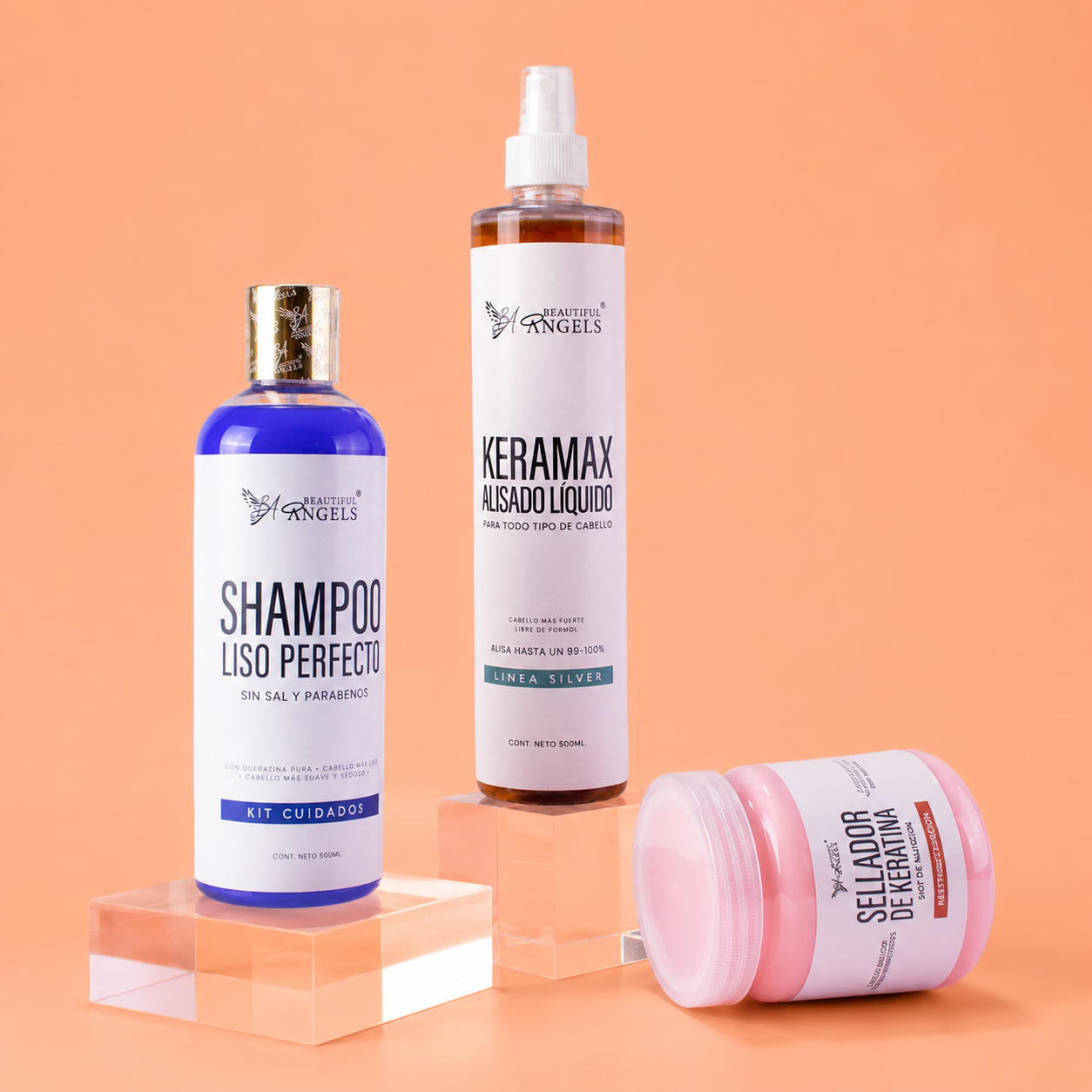 Kit Keramax Alisado Líquido + Shampoo + Sellador: Cabello Más Liso, Brillante y Libre de Frizz Desde la Primera Aplicación
