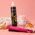 Kit Keramax Alisado Líquido Gold 500ml + Sellador de Keratina 250ml + Plancha Beautiful Angels