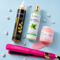 Kit Keramax Alisado Líquido Gold 500ml + Shampoo Limpieza 500ml + Sellador de Keratina 250ml + Plancha Beautiful Angels