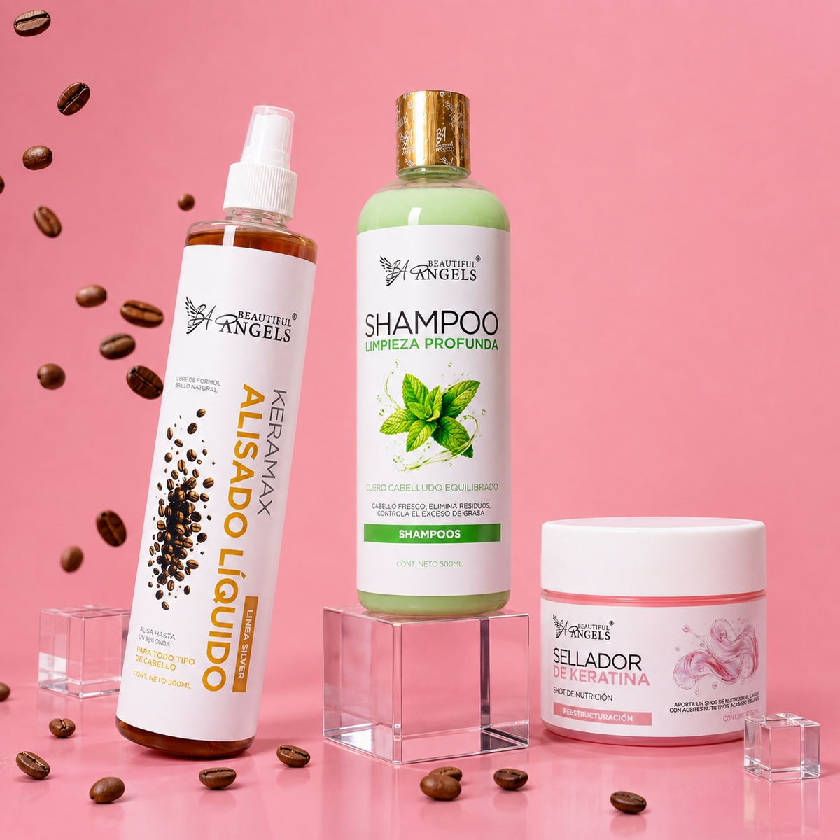 Kit Keramax Alisado Líquido Silver 500ML+ Shampoo Limpieza Profunda 500ML + Sellador 250ML