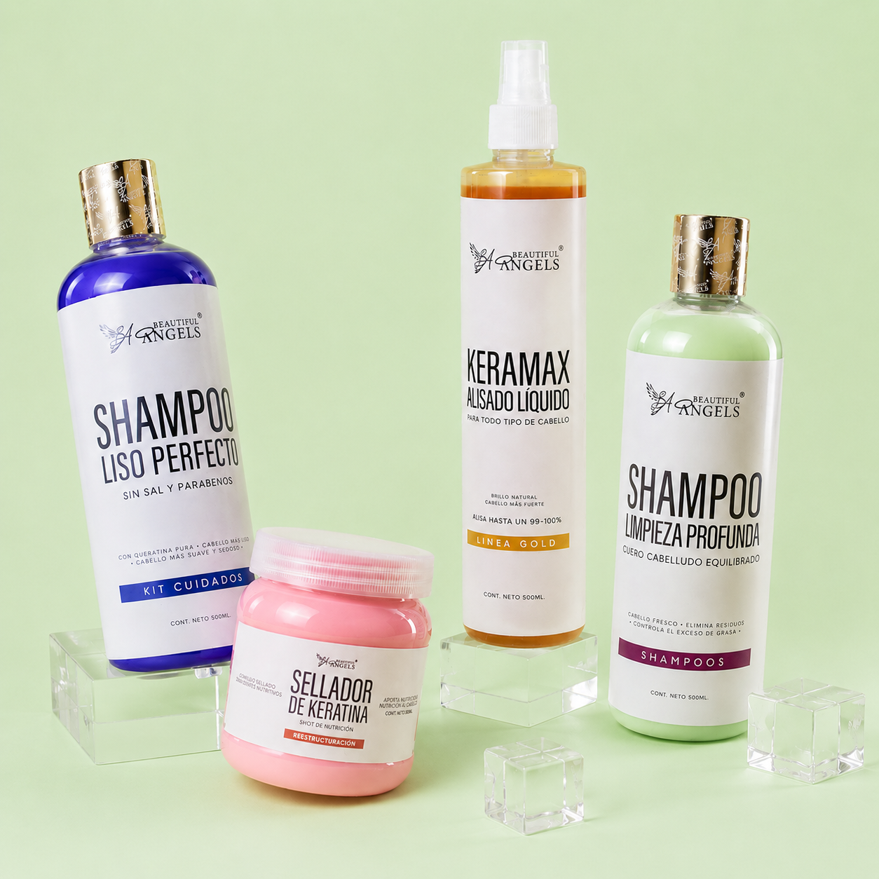 Kit Keramax Alisado Líquido Gold + Shampoo Limpieza Profunda + Sellador de Keratina + Shampoo Liso Perfecto | La Fórmula Completa para un Cabello Liso, Brillante y Sin Frizz por Meses