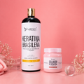 Kit Keratina Brasileña Gold + Sellador de Keratina: Ayuda a reducir frizz, alisar y mejorar la apariencia del cabello rizado o esponjado. Cabello más suave, manejable y brillante con resultados de 4 a 6 meses.