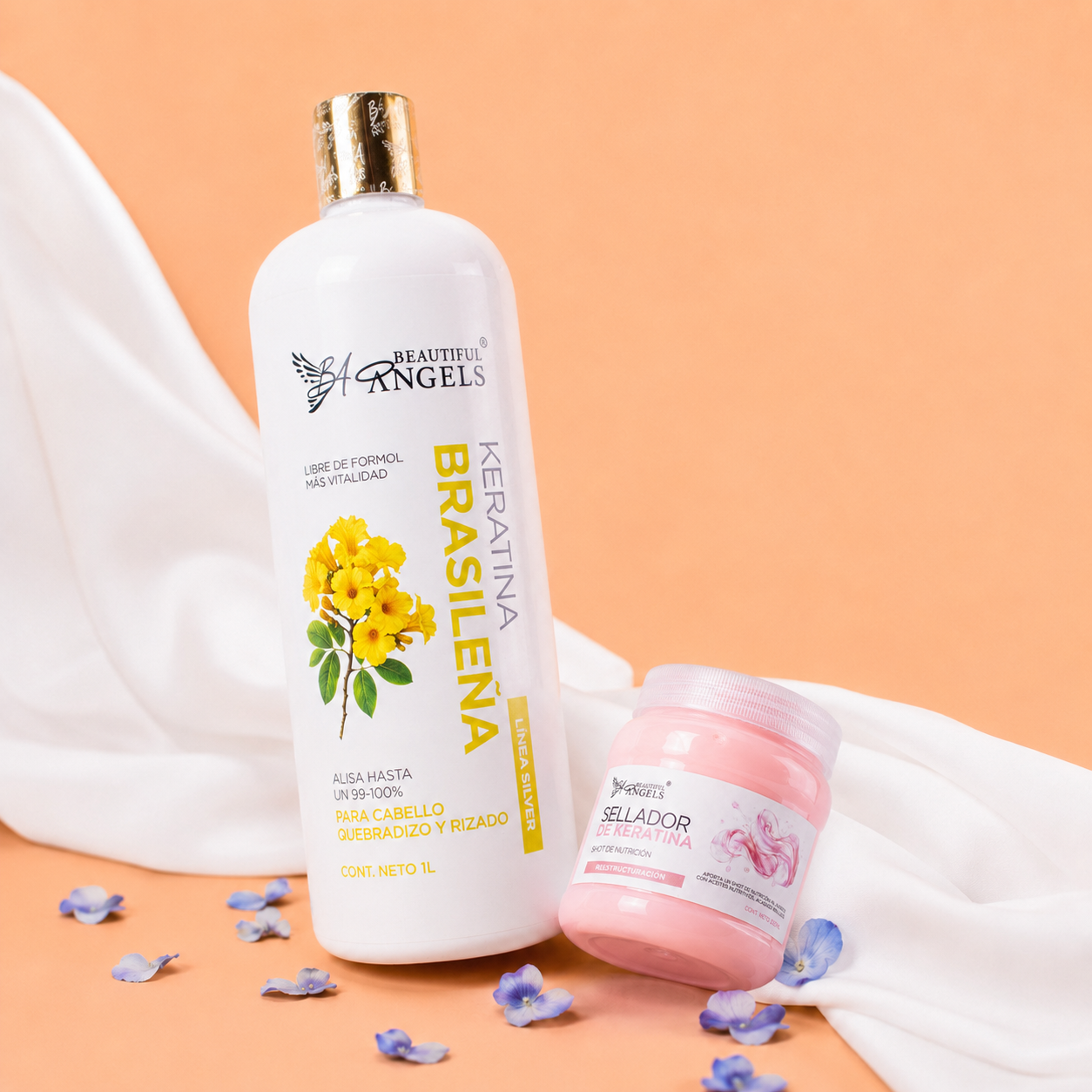 Kit Keratina Brasileña Silver 1L + Sellador de Keratina 250ML