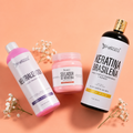 Keratina Brasileña Gold + Neutralizador + Sellador de Keratina: La solución para cabello rizado y quebradizo que necesita control, suavidad y un alisado más seguro