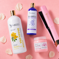 Kit Keratina Brasileña Silver 1L + Shampoo Liso Perfecto 500ml + Sellador de Keratina 250ml + Plancha Beautiful Angels