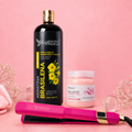 Kit Keratina Brasileña Gold 1L + Sellador de Keratina 250ml + Plancha Beautiful Angels
