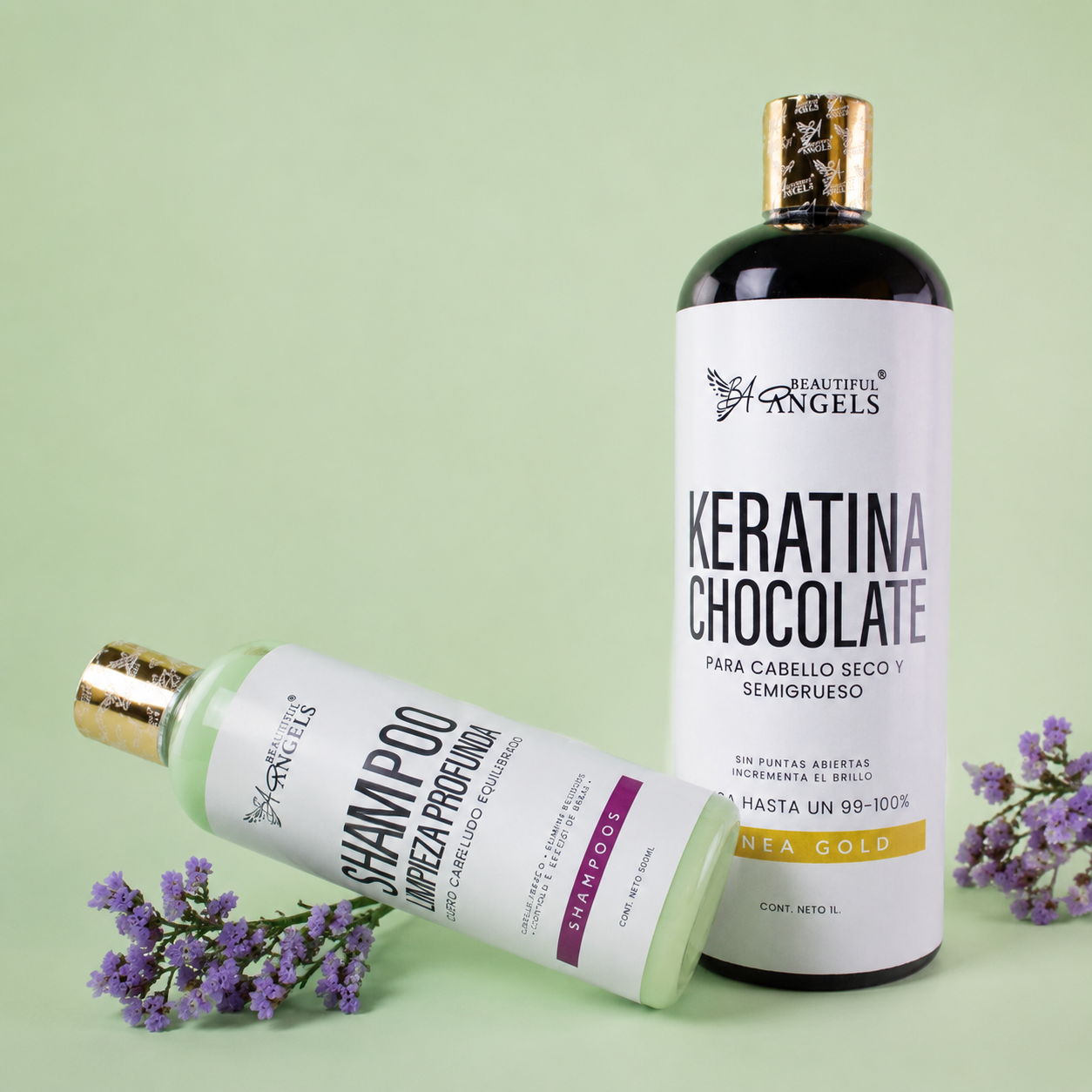 Kit Keratina Chocolate Gold + Shampoo Limpieza Profunda: La solución para un cabello seco, sin brillo y difícil de controlar