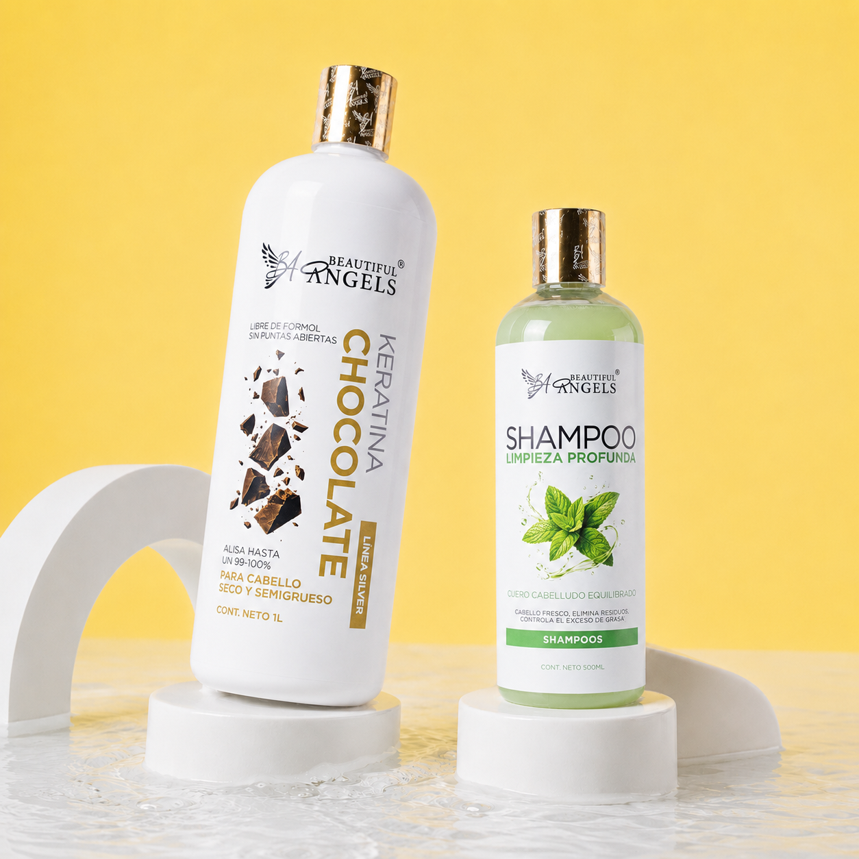 Kit Keratina Chocolate Silver 1L + Shampoo de Limpieza Profunda 500ML