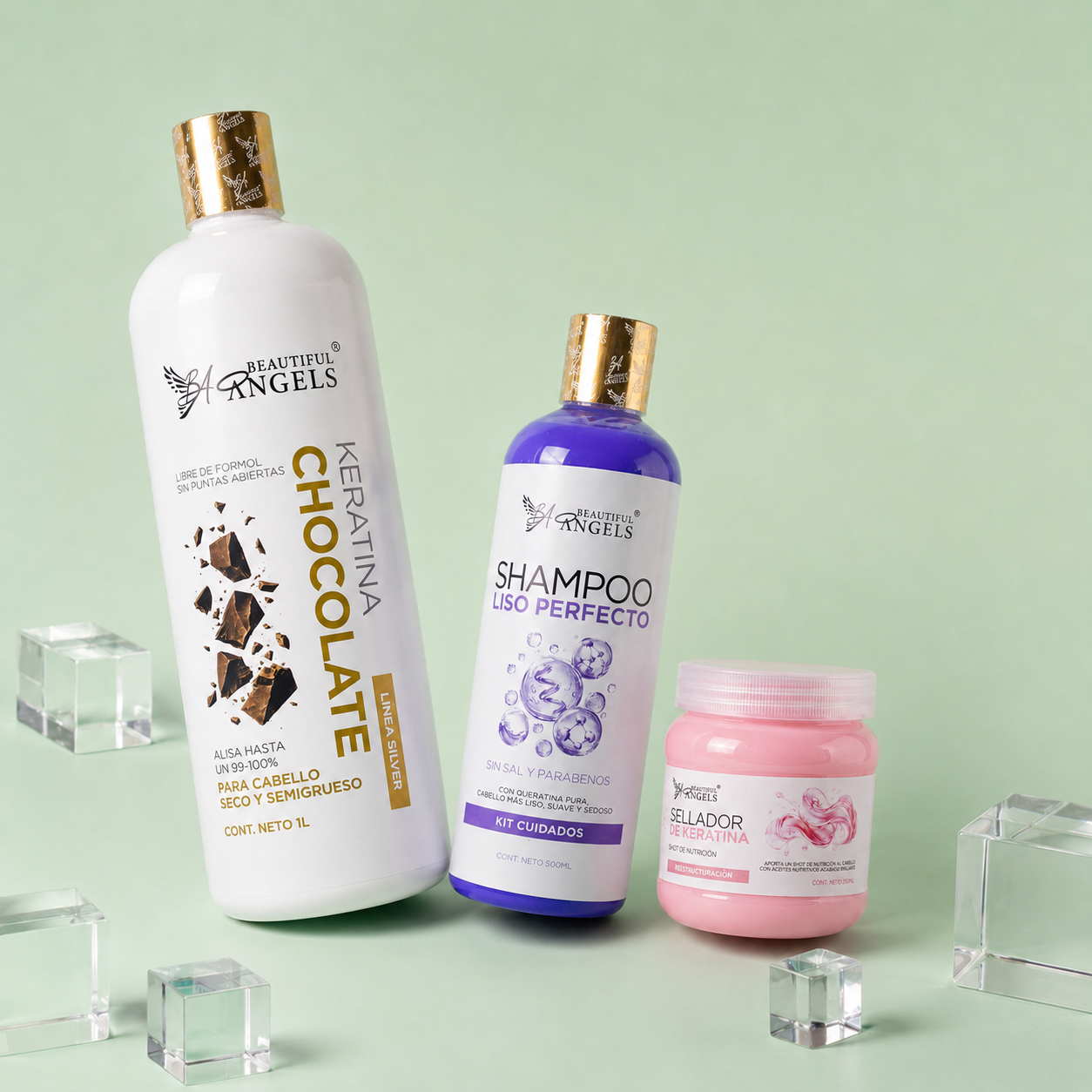 Kit Keratina Chocolate Silver 1L + Shampoo Liso Perfecto 500ML + Sellador de Keratina 250ML