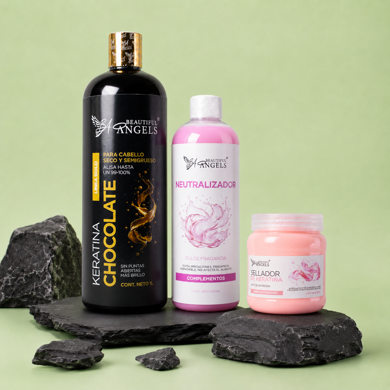 Kit Keratina Chocolate Gold 1L + Neutralizador 500ML+ Sellador de Keratina 250ML
