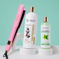 Kit Keratina Chocolate Silver 1L + Shampoo Limpieza Profunda 500ml + Plancha Beautiful Angels