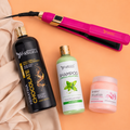 Kit Keratina Chocolate Gold 1L + Shampoo Limpieza 500ml + Sellador de Keratina 250ml + Plancha Beautiful Angels